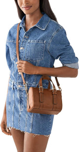 Fossil Dam Carlie Läder Mini Satchel Handväska Dam Handväska Väskor Dam Naty Shop
