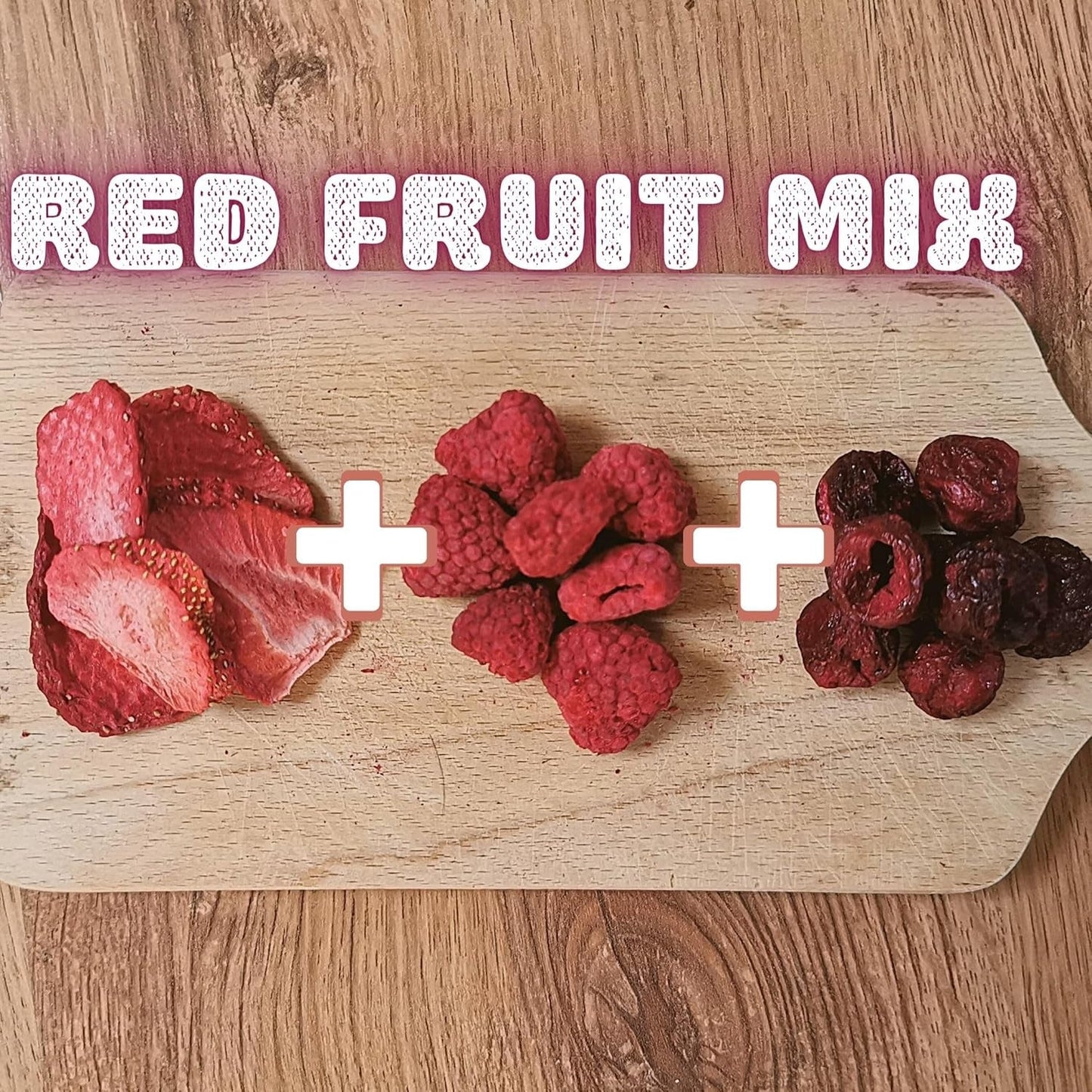 Frystorkad frukt Röd fruktblandning | XL 300g Frystorkade Jordgubbar Hallon Sura Körsbär Torkad Frukt Mix | Frystorkad frukt Jordgubb Hallon surkörsbär | ZingyZoo Dehydrerade produkter Naty Shop
