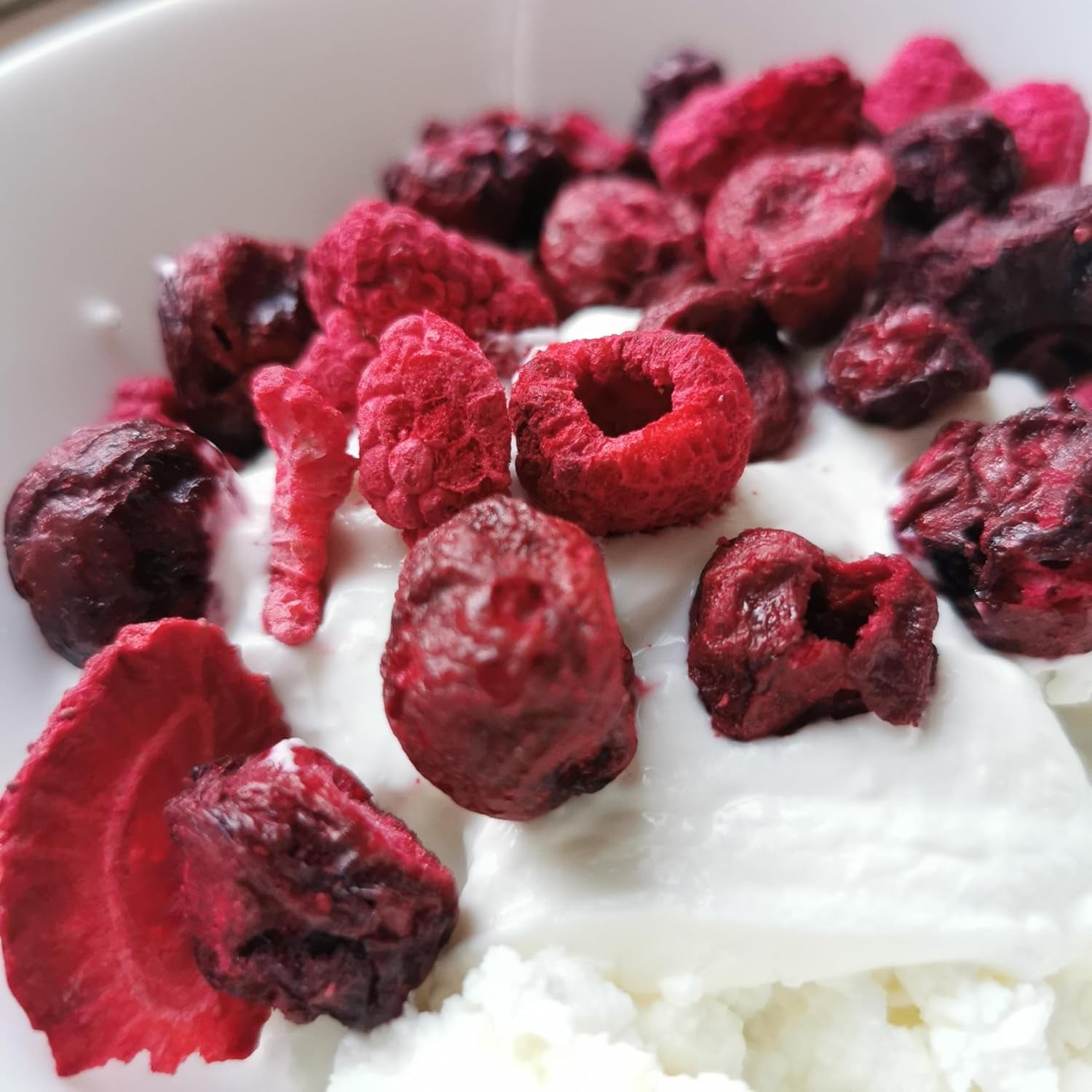Frystorkad frukt Röd fruktblandning | XL 300g Frystorkade Jordgubbar Hallon Sura Körsbär Torkad Frukt Mix | Frystorkad frukt Jordgubb Hallon surkörsbär | ZingyZoo Dehydrerade produkter Naty Shop