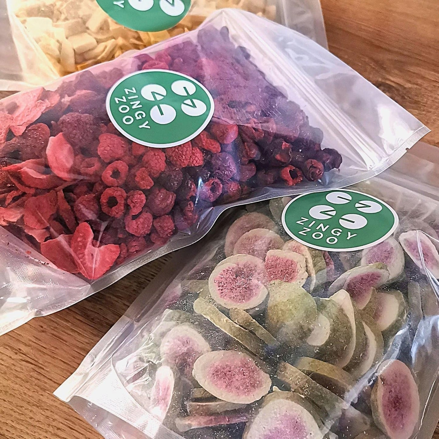 Frystorkad frukt Röd fruktblandning | XL 300g Frystorkade Jordgubbar Hallon Sura Körsbär Torkad Frukt Mix | Frystorkad frukt Jordgubb Hallon surkörsbär | ZingyZoo Dehydrerade produkter Naty Shop