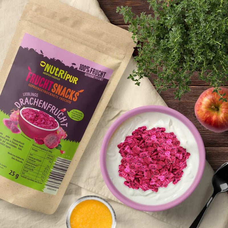 Frystorkad drakfrukt: 100g torkad drakfrukt - 100% frukt, full smak - frystorkad frukt, inget tillsatt socker Torkade produkter Min butik