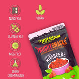 Frystorkade frukter: 100g frystorkade hallon till smoothie bowls, müsli, grötpålägg - frystorkade bär utan tillsatt socker - frystorkade bär - frukter från NutriPur Dehydrerade produkter Naty Shop