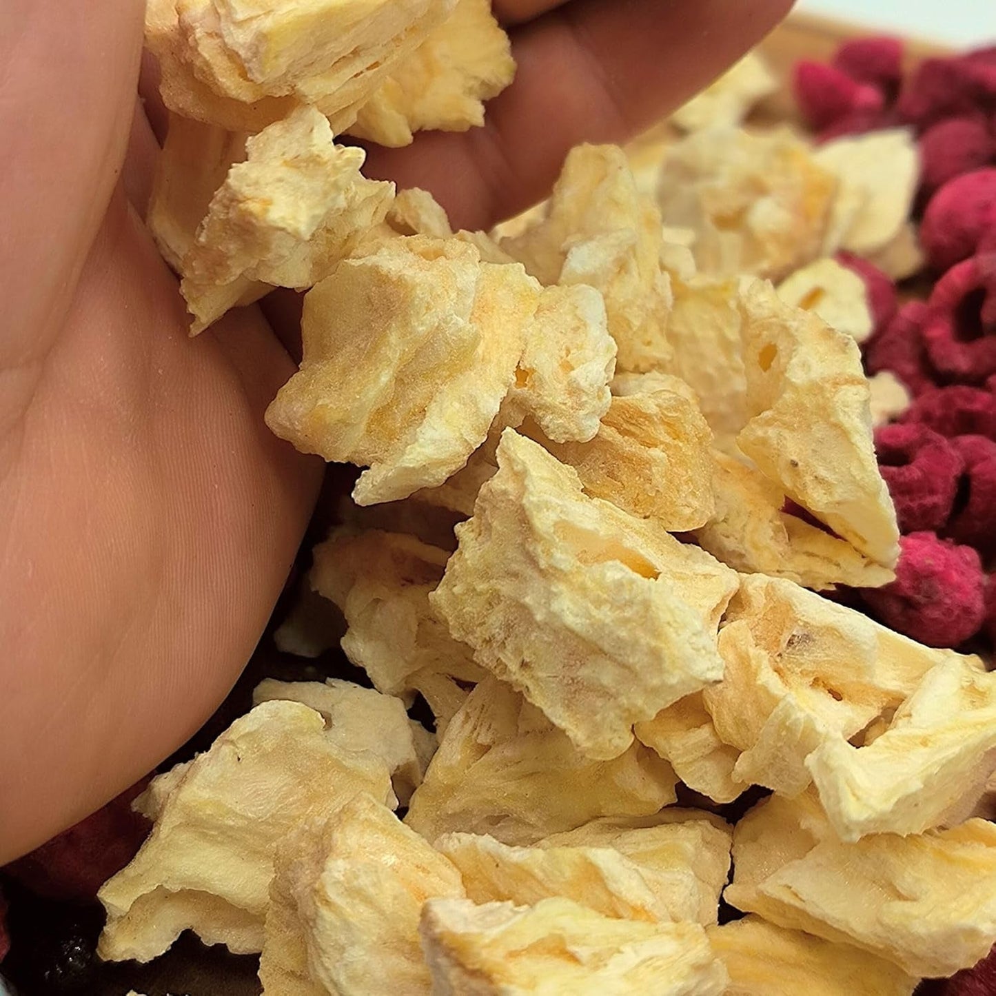 Frystorkade frukter | Ananas 100% ren Frystorkad frukt Frystorkad ananas | Frystorkad frukt utan tillsatt socker | Krispig frystorkad ananas - aromatisk - läcker ZingyZoo Dehydrerade produkter Naty Shop
