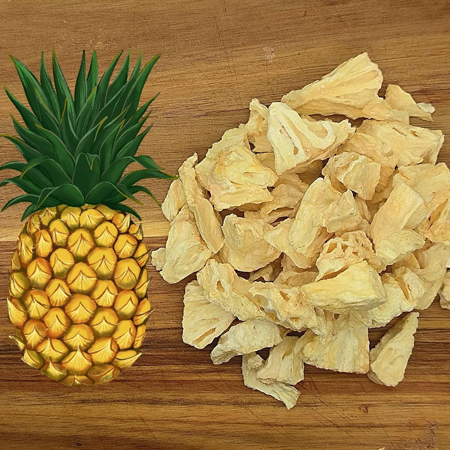 Frystorkade frukter | Ananas 100% ren Frystorkad frukt Frystorkad ananas | Frystorkad frukt utan tillsatt socker | Krispig frystorkad ananas - aromatisk - läcker ZingyZoo Dehydrerade produkter Naty Shop
