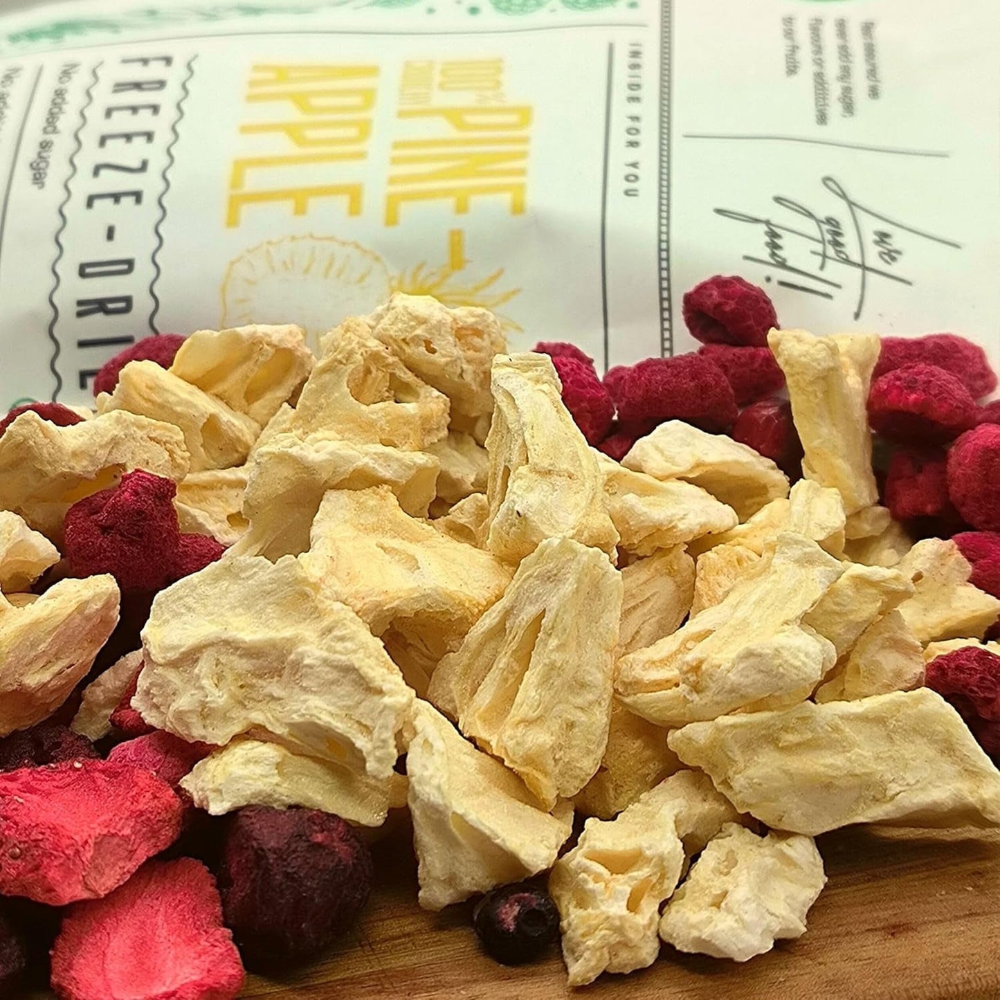 Frystorkade frukter | Ananas 100% ren Frystorkad frukt Frystorkad ananas | Frystorkad frukt utan tillsatt socker | Krispig frystorkad ananas - aromatisk - läcker ZingyZoo Dehydrerade produkter Naty Shop