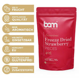 Frystorkad frukt BAM, 40 gram, naturlig frukt, perfekta desserter, rik smak (jordgubb) Torkade produkter Naty Shop