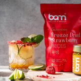Frystorkad frukt BAM, 40 gram, naturlig frukt, perfekta desserter, rik smak (jordgubb) Torkade produkter Naty Shop