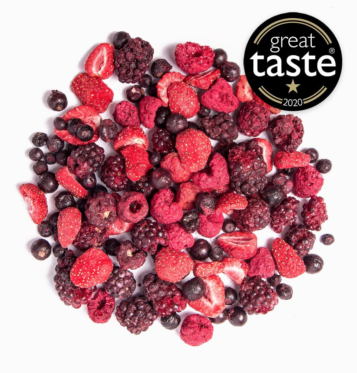 Frystorkade frukter BRIX | Naturlig blandning av torkad frukt 80 g | Great Taste Award för torkad frukt | Icke-GMO, glutenfria, veganska, undanhållna vitaminer Naty Shop Dehydrerade produkter
