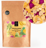 Frystorkade frukter BRIX | Naturlig, torr blandning av tropiska frukter 80 g | Great Taste Award för torkad frukt | Icke-GMO, glutenfri, vegan, vitaminer konserveras Naty Shop Dehydrerade produkter Standardtitel