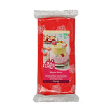FunCakes Fire Red Laminerad Fondant: Lätt att använda, smidig, flexibel, mjuk och böjbar, perfekt för att dekorera kakor, Halal, Kosher och Glutenfri, 1 kg (1 förpackning) Naty Shop Fire Red Sugar Paste 1 kg (1 förpackning)