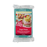 FunCakes Teal Blue Rolled Fondant Lätt att använda Smidig Flexibel Mjuk och böjbar Perfekt för tårtdekoration Halal Kosher Glutenfri 250 g Pack Sugar Paste Naty Shop Standardtitel