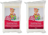 FunCakes Modeling Paste White: Perfekt för att modellera figurer, tårtoppar och volanger. Stark, smidig och smidig. Halal, kosher och glutenfri. 250 g. (förpackning om 2) Naty Shop Vit sockerpasta 250 gram (förpackning om 2)