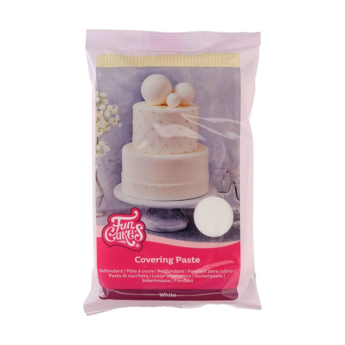 FunCakes Glasyrpasta 500g vit Sugarpaste Naty Shop Standardtitel