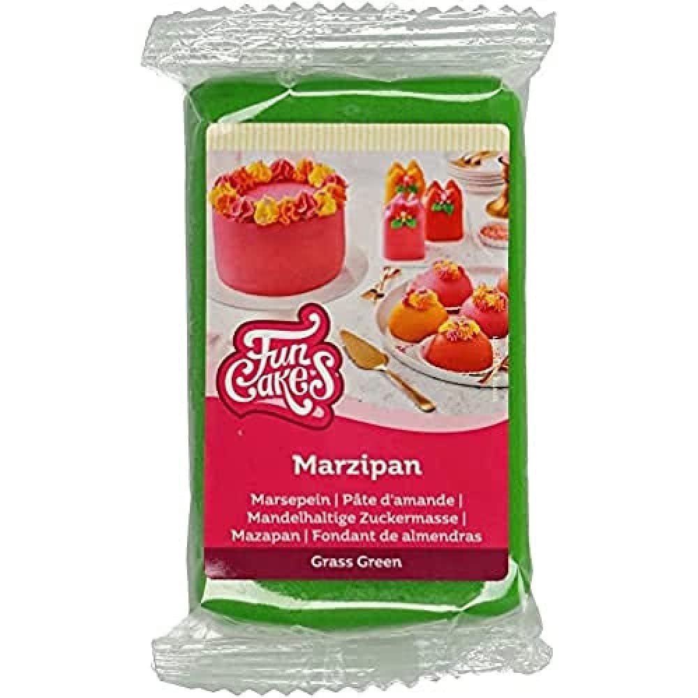 FunCakes Mandelsockerpasta (holländsk marsipan) Gräsgrön: Lätt att använda och smidig, perfekt för att dekorera tårtor, halal-, kosher- och glutenfri, 250 g (Pack of 2) Naty Shop Grass Green Sugar Paste 250G (1 förpackning)