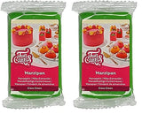 FunCakes Mandelsockerpasta (holländsk marsipan) Gräsgrön: Lätt att använda och smidig, perfekt för att dekorera tårtor, halal, kosher och glutenfri 250g (2-pack) Naty Shop Grass Green Sugar Paste 250G (2-pack)