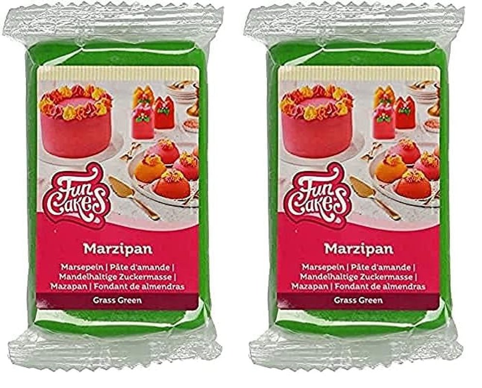 FunCakes Mandelsockerpasta (holländsk marsipan) Gräsgrön: Lätt att använda och smidig, perfekt för att dekorera tårtor, halal, kosher och glutenfri 250g (2-pack) Naty Shop Grass Green Sugar Paste 250G (2-pack)