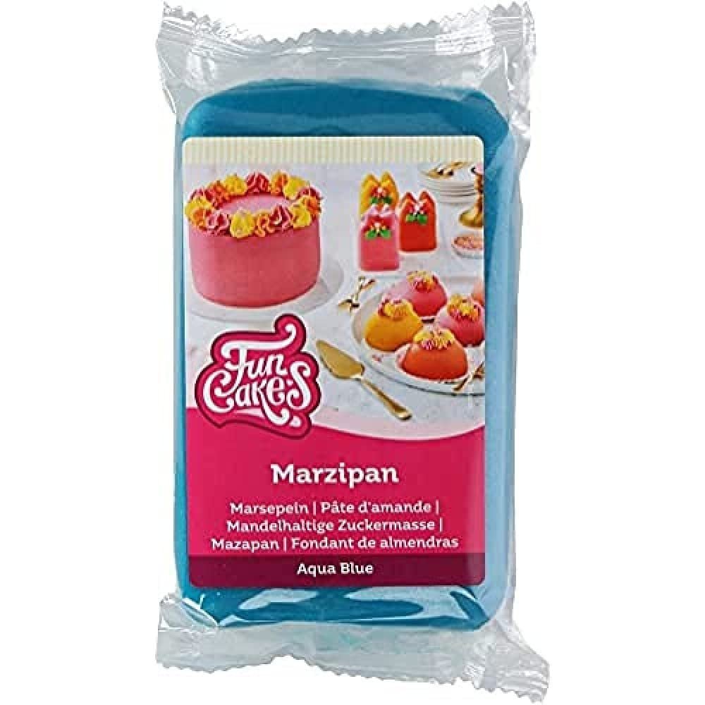 FunCakes Mandelsockerpasta (holländsk marsipan) Aquablå: Lätt att använda och smidig, perfekt för att dekorera tårtor, halal-, kosher- och glutenfri 250 g (2-pack) Naty Shop Sugar Paste 250 G (1-pack) marsipan