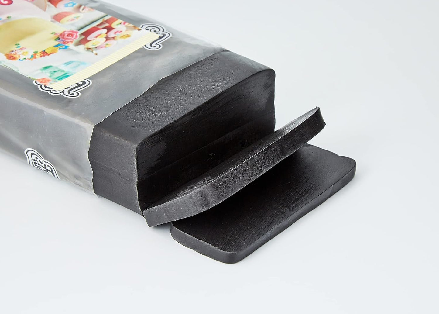 FunCakes Raven Black Rolled Fondant: Lätt att använda, smidig, flexibel, mjuk och följsam, perfekt för tårtdekorering, halal, kosher och glutenfri. 1 kg (förpackning med 2) Naty Shop sockerpasta
