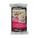 FunCakes Raven Rolled Black Fondant: Lätt att använda, smidig, flexibel, mjuk och flexibel, perfekt för att dekorera kakor, Halal, Kosher och Glutenfri, 250 g Naty Shop Sugar Paste Standardtitel