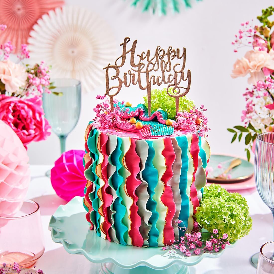 FunCakes roll fondant Botanical Green: Lätt att använda, smidig, flexibel, mjuk och följsam, perfekt för att dekorera tårtor, halal, kosher och glutenfri, 250 g Naty Shop Sugarpaste