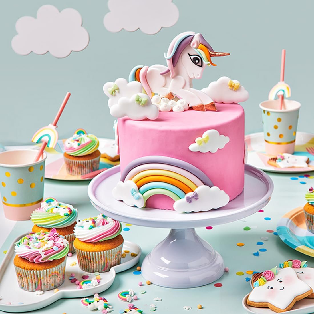 FunCakes Roll Fondant Bright White: Lätt att använda, smidig, flexibel, mjuk och följsam, perfekt för att dekorera kakor, halal, kosher och glutenfri. 5 kg (2 till 2,5 kg) Naty Shop sockerpasta