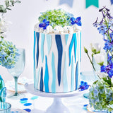 FunCakes fondantrulle Demin Blue: lätt att använda, smidig, flexibel, mjuk och smidig, perfekt för att dekorera tårtor, halal, kosher och glutenfri, 250 g Naty Shop Sugar Paste