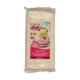 FunCakes Roll Fondant Elegant Ivory: Lätt att använda, smidig, flexibel, mjuk och följsam, perfekt för att dekorera kakor, halal, kosher och glutenfri. 1 kg Naty Shop Standardtitel sugarpaste