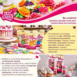 FunCakes Roll Fondant Sweet Pink: Lätt att använda, smidig, flexibel, mjuk och följsam, perfekt för att dekorera kakor, halal, kosher och glutenfri. 1 kg Naty Shop sockerpasta