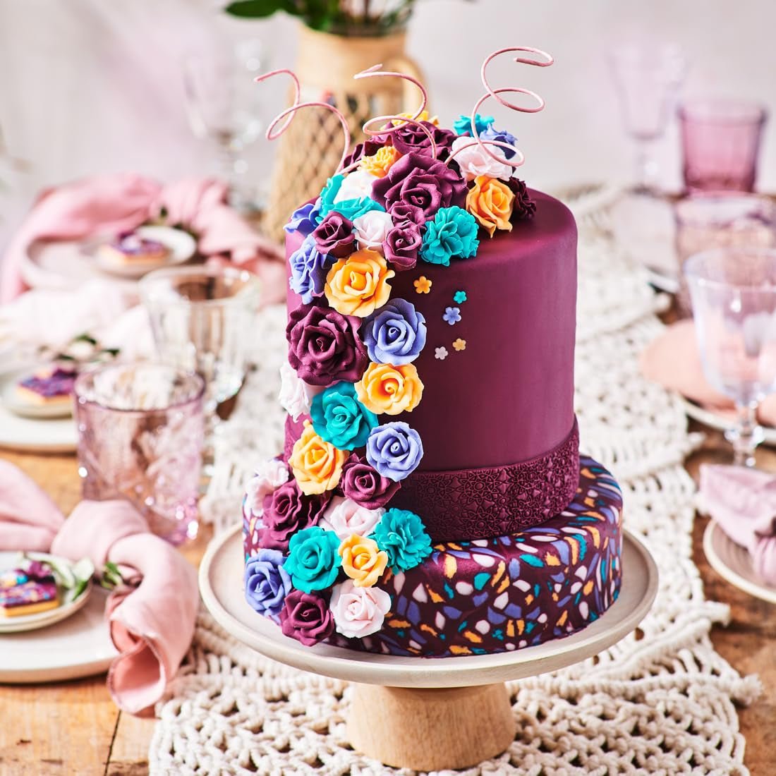 FunCakes Tropical Orange Laminerad Fondant: Lätt att använda, smidig, flexibel, mjuk och böjbar, perfekt för att dekorera kakor, Halal, Kosher och Glutenfri, 250 g Naty Shop Sugar Paste