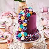 FunCakes Tropical Orange Laminerad Fondant: Lätt att använda, smidig, flexibel, mjuk och böjbar, perfekt för att dekorera kakor, Halal, Kosher och Glutenfri, 250 g Naty Shop Sugar Paste