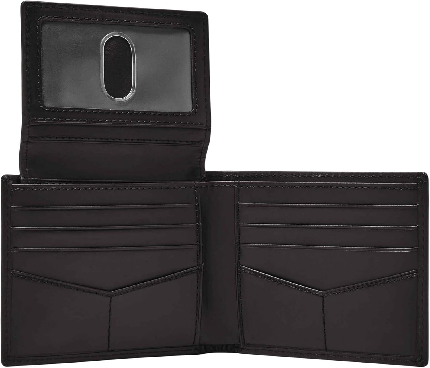 Fossil Derrick RFID-blockerande läder Bifold Passport-hållare för män med avtagbar korthållare Herrplånbok Naty Shop