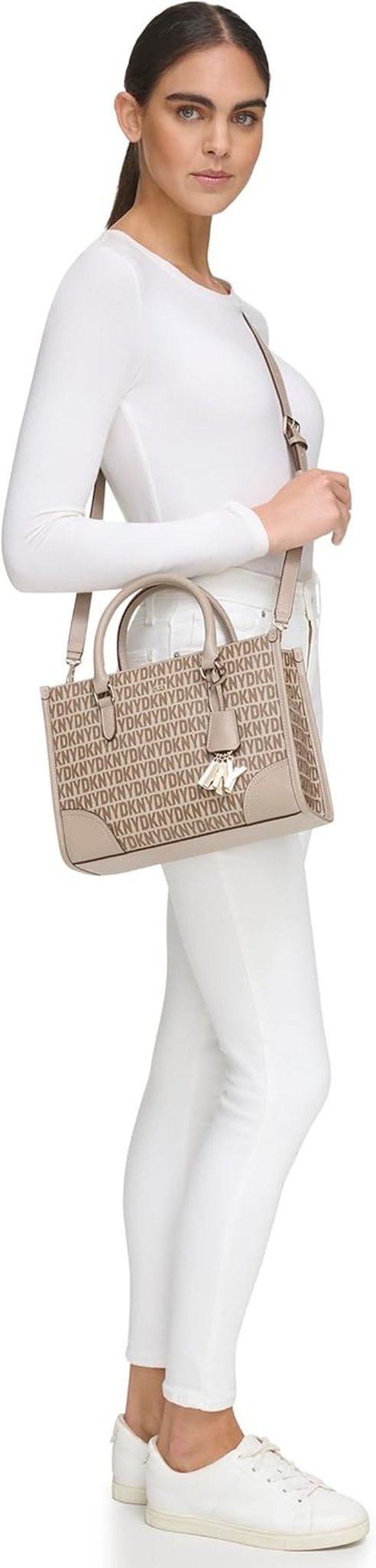 DKNY Casual Tote för kvinnor Satchell, Chino/Toffee Damväskor Naty Shop