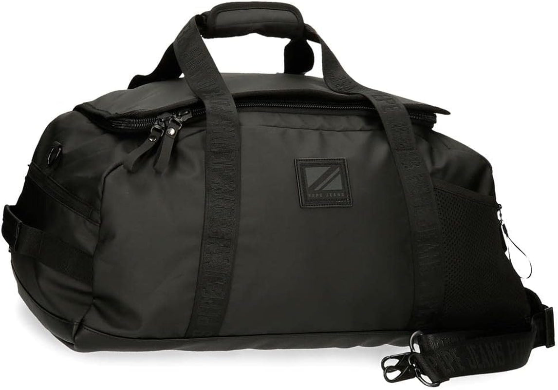 Pepe Jeans Hoxton åkpåse, svart, 56 x 32 x 25,5 cm, polyester och PU, flerfärgad (flerfärgad), unik, åkpåse Bagage och reseutrustning Naty Shop Standardtitel