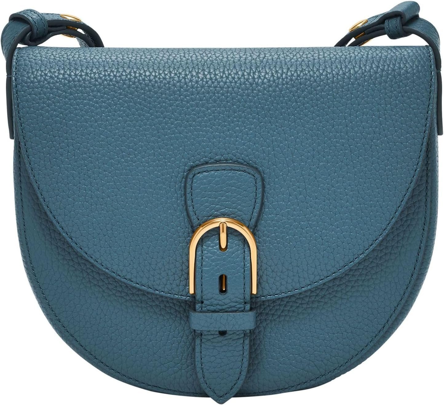 Fossil Everleigh Handväska i läder eller bomull för kvinnor Väskor Dam Naty Shop Steel Blue