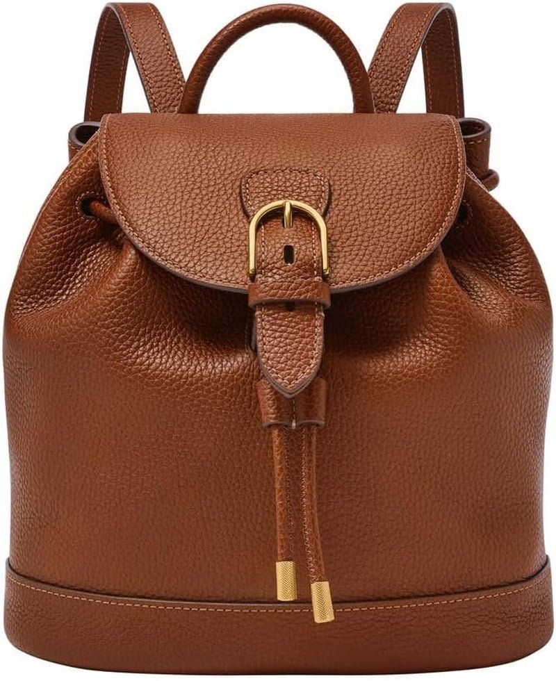 Fossil Everleigh Läder- eller bomullsväska för kvinnor Damväskor Naty Shop Coffee Brown