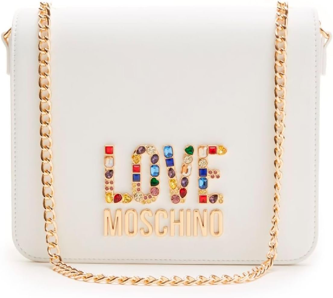 Love Moschino Damaxelväska, Vit Axelväska, Vita Damväskor Naty Shop Standardtitel