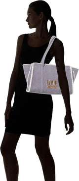 Love Moschino Damaxelväska, Denim Axelväska, Denim Damväskor Naty Shop