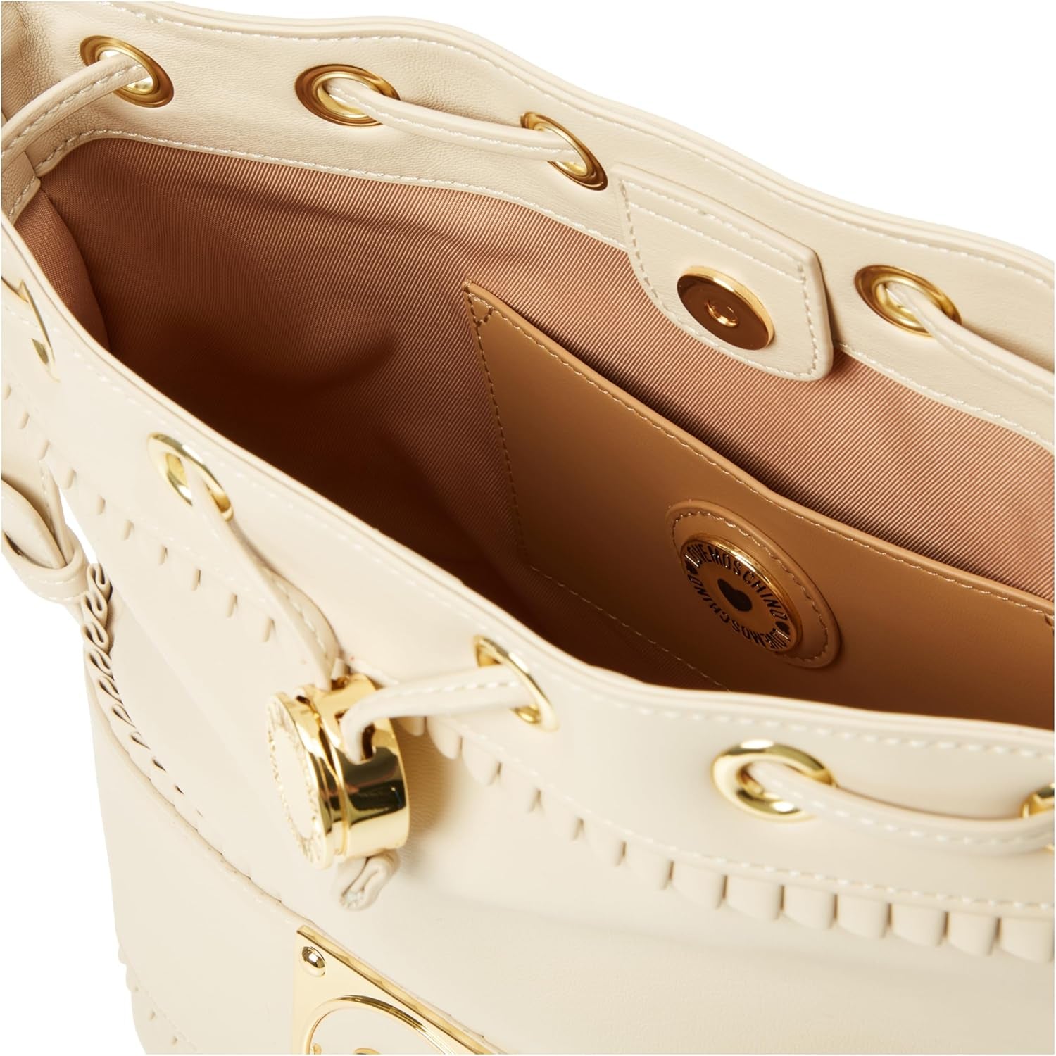 Love Moschino Damaxelväska, Ivory Axelväska, Elfenbensväskor Dam Naty Shop