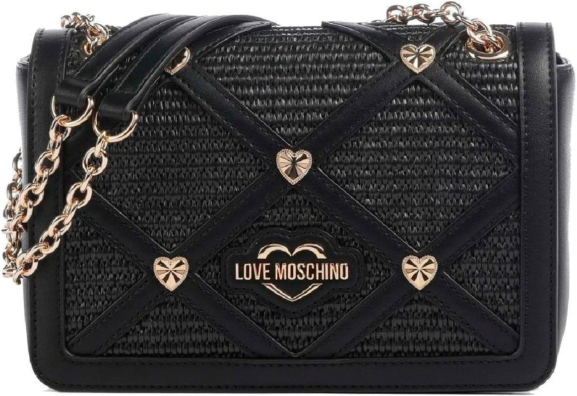 Love Moschino Damaxelväska, Svart Axelväska, Svarta Damväskor Naty Shop Standardtitel
