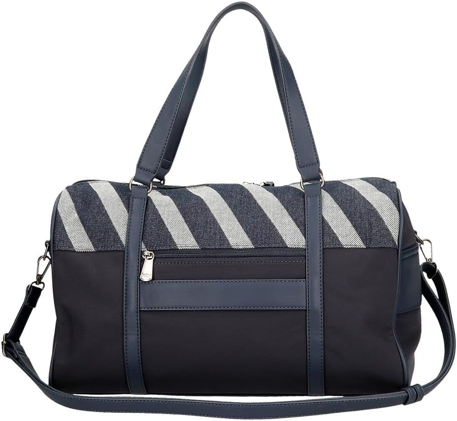 Pepe Jeans Celine resväska, blå, 40 x 25 x 20 cm, polyester, med konstläderdetaljer, 20 L, från Joumma Väskor, blå, resväska Bagage och reseutrustning Naty Shop
