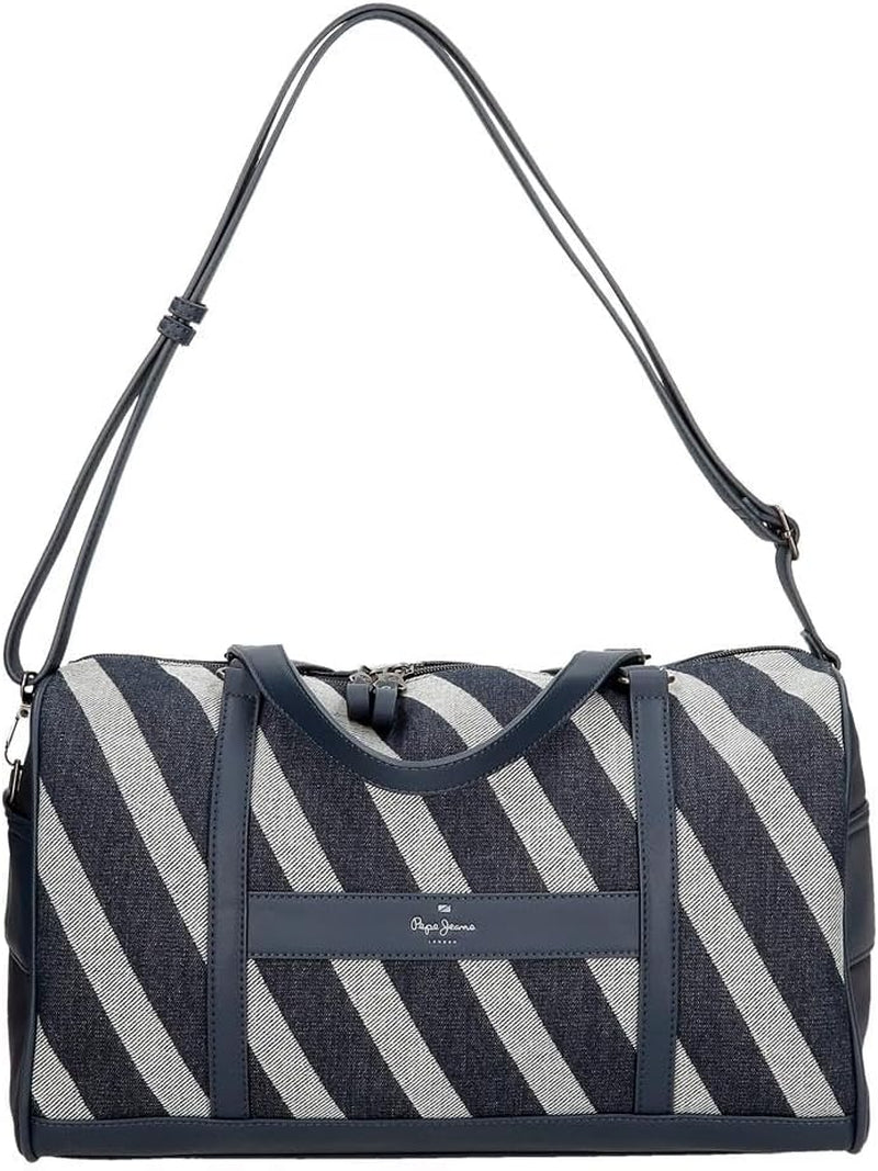 Pepe Jeans Celine resväska, blå, 40 x 25 x 20 cm, polyester, med konstläderdetaljer, 20 L, från Joumma Väskor, blå, resväska Bagage och reseutrustning Naty Shop