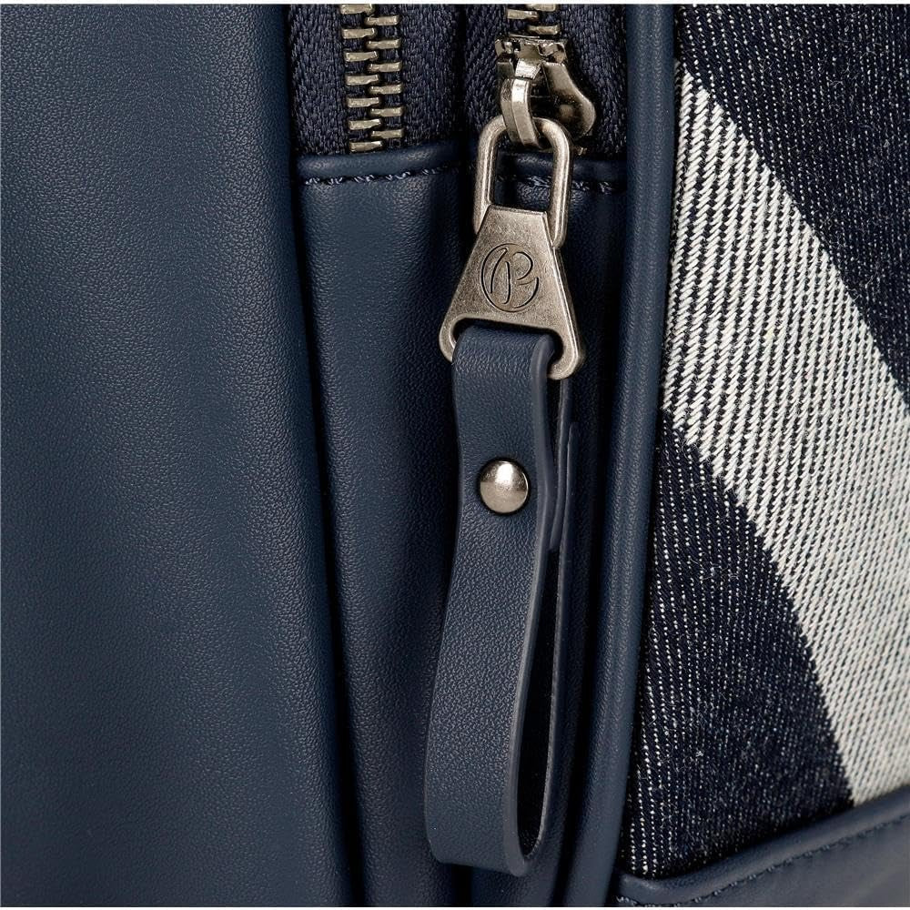 Pepe Jeans Celine resväska, blå, 40 x 25 x 20 cm, polyester, med konstläderdetaljer, 20 L, från Joumma Väskor, blå, resväska Bagage och reseutrustning Naty Shop