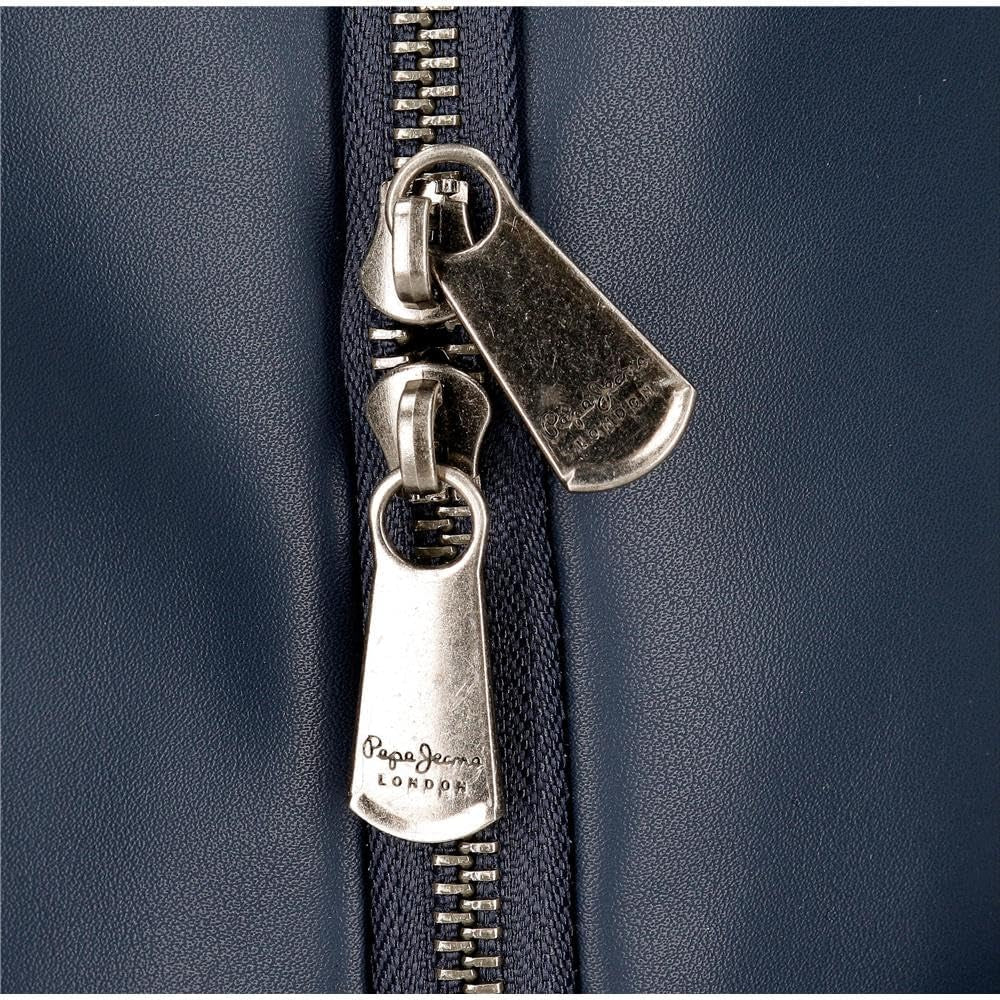 Pepe Jeans Celine resväska, blå, 40 x 25 x 20 cm, polyester, med konstläderdetaljer, 20 L, från Joumma Väskor, blå, resväska Bagage och reseutrustning Naty Shop