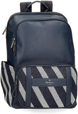 Pepe Jeans Celine resväska, blå, 40 x 25 x 20 cm, polyester, med konstläderdetaljer, 20 L, by Joumma Väskor, blå, resväska Bagage och reseutrustning Naty Shop-ryggsäck