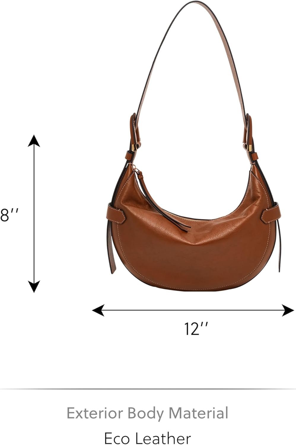 Fossil Damväska - Harwell Eco Leather Hobo, ZB1847200 - 30,5 cm L x 8,9 cm B x 20,3 cm H Damväskor Naty Shop