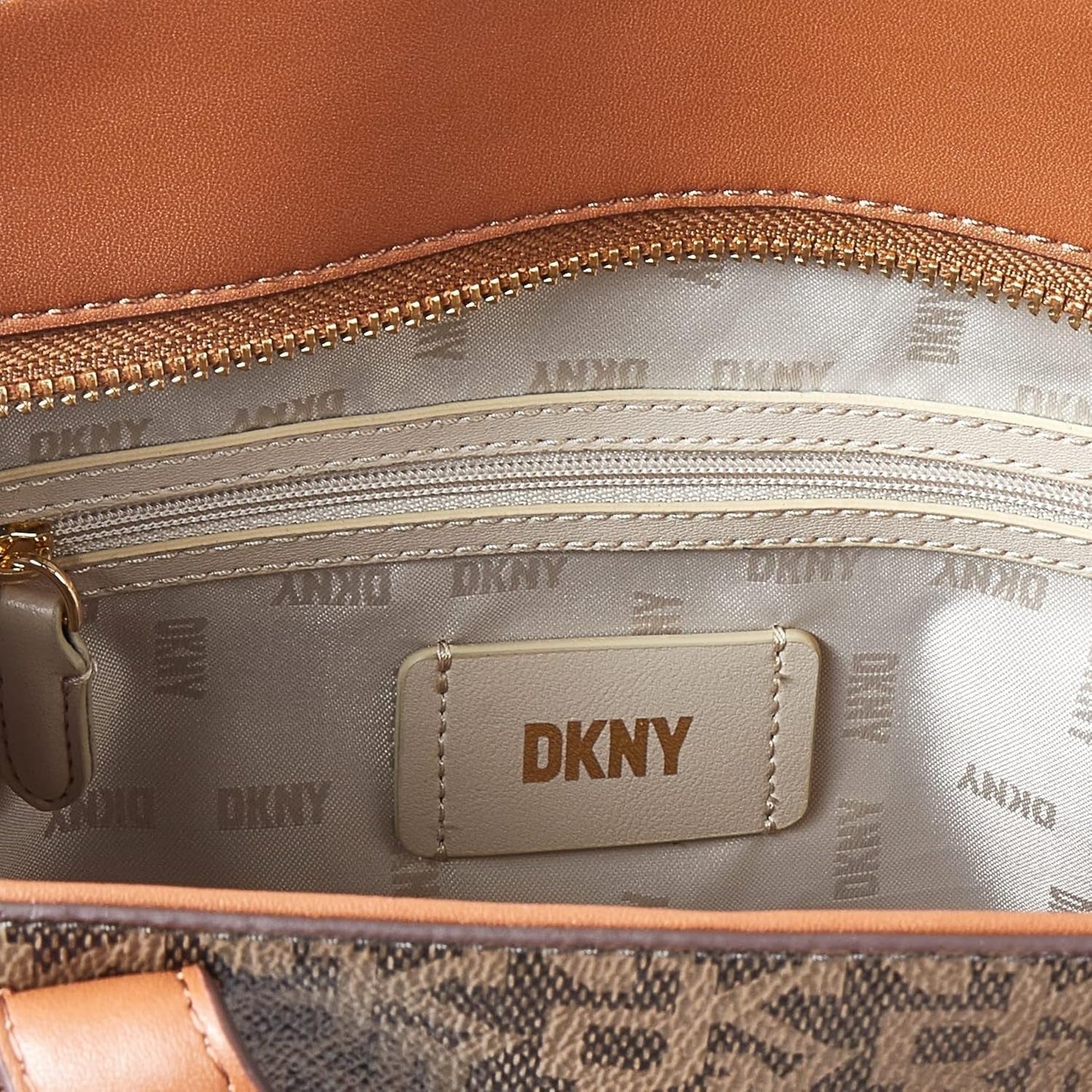 DKNY Dam Zyon Messenger Tote Bag, Mocka/Caramel, One Size Damväskor Naty Shop