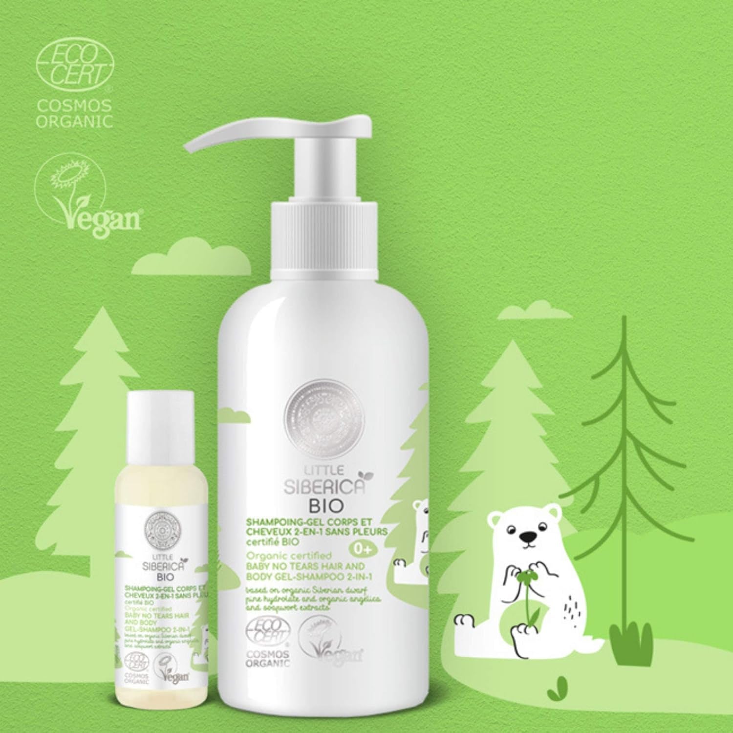 Duschgel - Luktfritt schampo Corps et Cheveux certifié BIO 250 ml Barn - Bad och hudvård Naty Shop