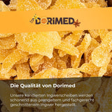 Kanderad ingefära i bitar 1 kg | Dehydrerade torkade frukter Glaserade ingefäraskivor | Skivad kanderad ingefära | Sötade torkade blad | IDEAL för recept | Vegetarianer och veganer. Naty Shop uttorkade produkter