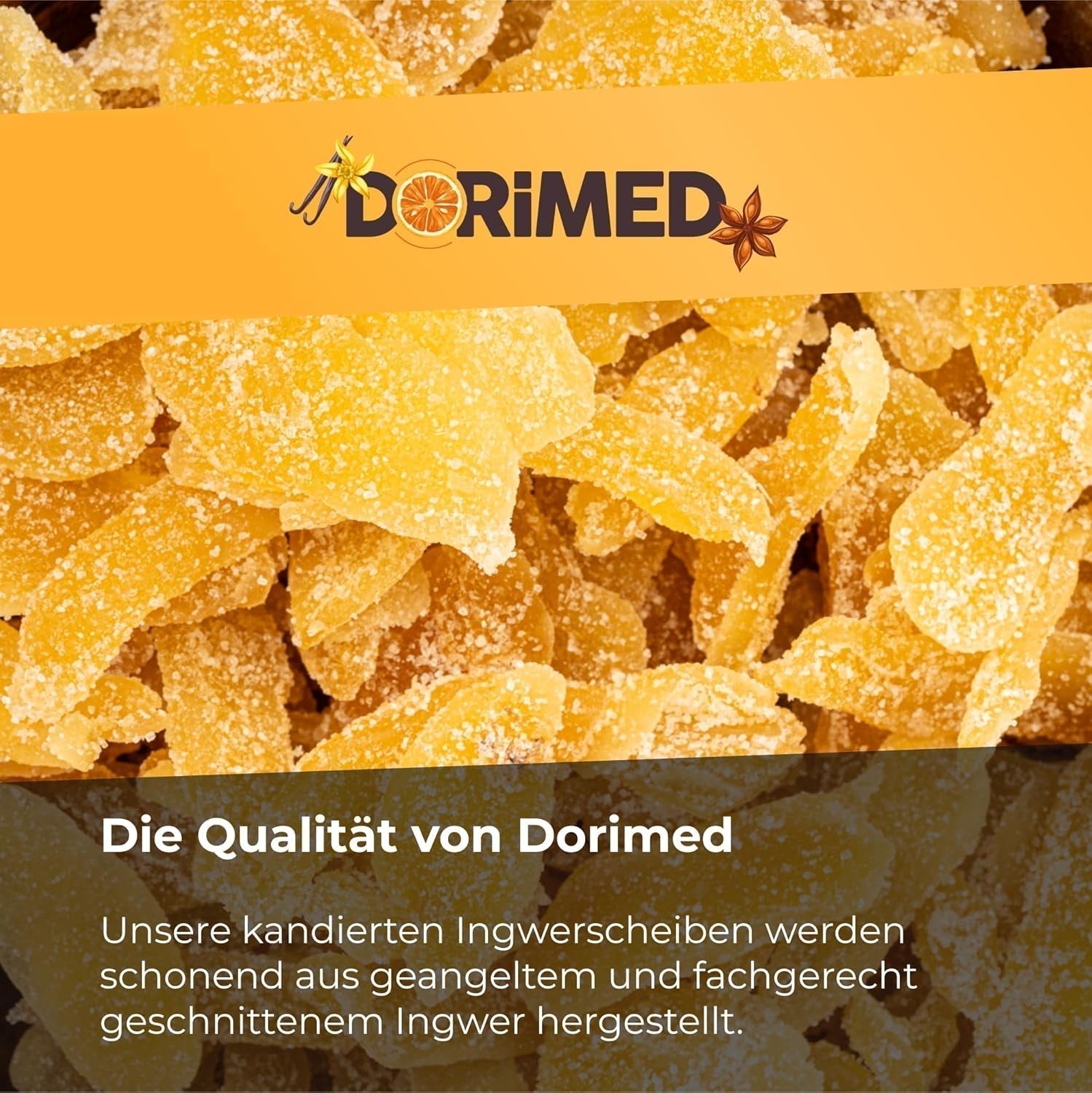 Kanderad ingefära i bitar 1 kg | Dehydrerade torkade frukter Glaserade ingefäraskivor | Skivad kanderad ingefära | Sötade torkade blad | IDEAL för recept | Vegetarianer och veganer. Naty Shop uttorkade produkter