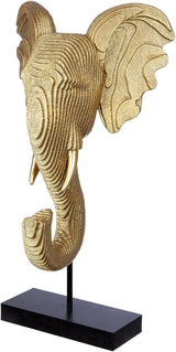 GILDE Deko große Figur Skulptur XXL - silver dekorativ skulptur gjord av aluminium färg: silver - vardagsrum dekoration jubileumspresent höjd 114 cm Statyetter och skulpturer Naty Shop Guld, svart Höjd 46 cm